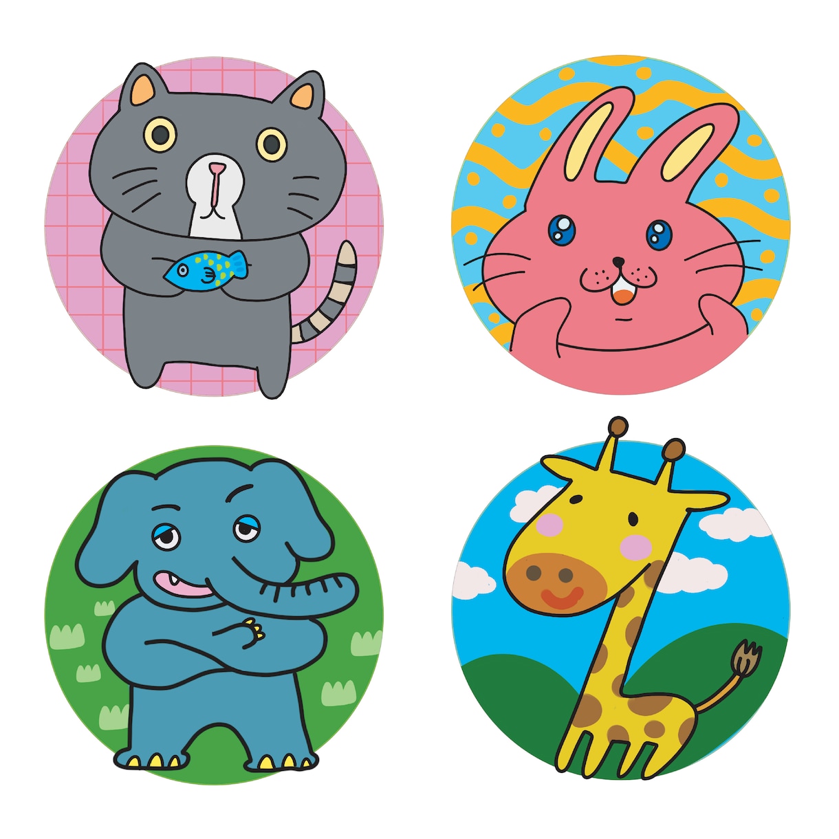 かわいい！ゆるっと惹かれるキャラクターを描きます なんだか癒されるポップな絵はお任せください（動物・人物など） イメージ2