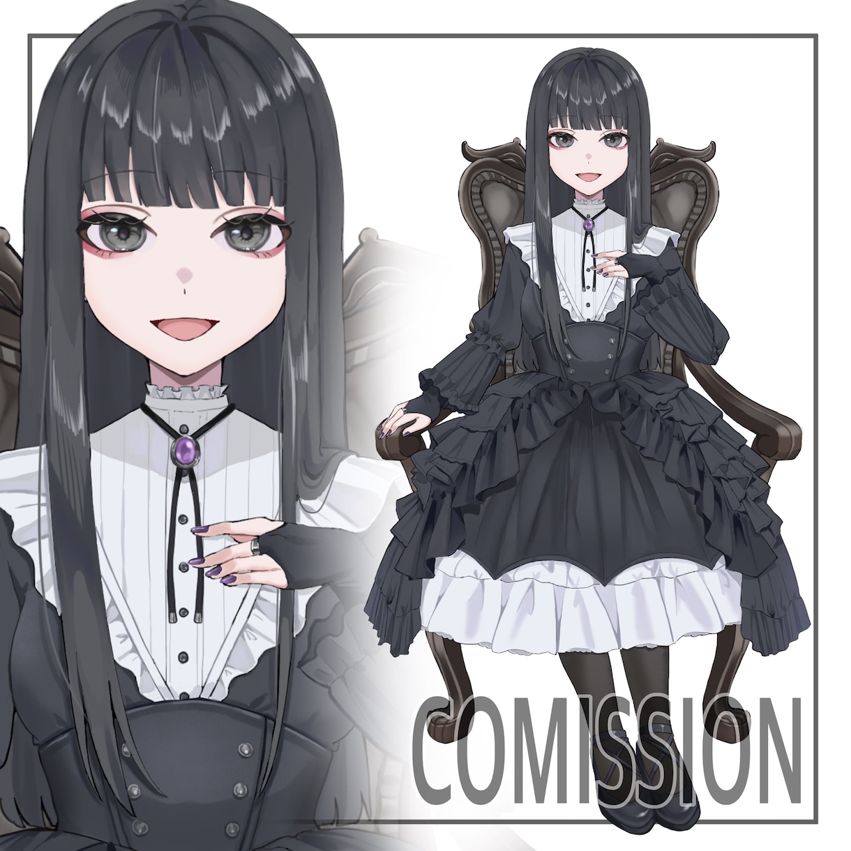 立ち絵(キャラデザ込み)を制作します 自分だけの可愛い、かっこいい、綺麗を一緒に作ります イメージ6