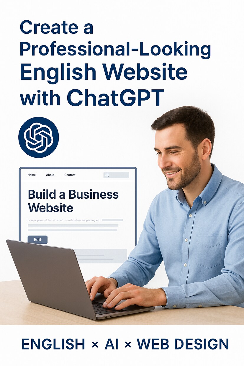 英語バージョンのホームページ制作します プロのような英語ホームページが、ChatGPTで簡単に作れる イメージ1