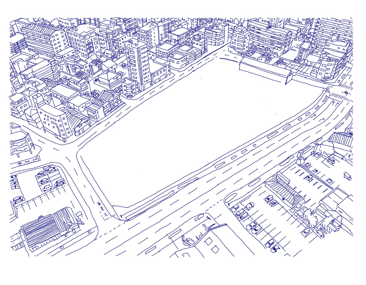 まちの絵、図面を線画にします あなたの街の絵、図面を手書きトレースします イメージ2
