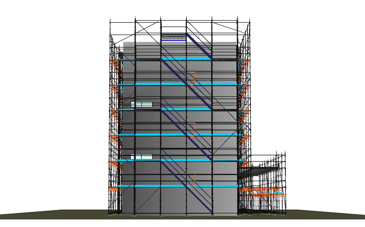 足場図面（くさび式足場、次世代）作成いたします お急ぎの案件でもご相談下さい。 イメージ1