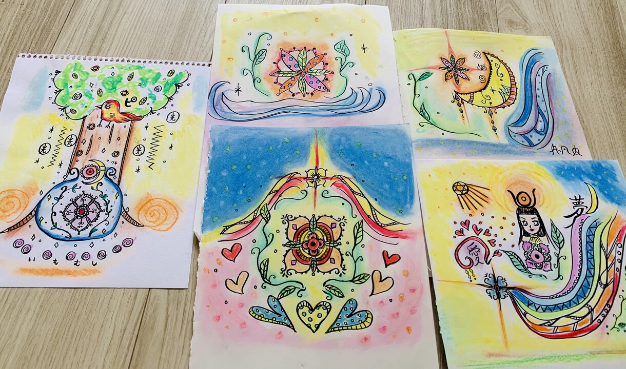 あなただけの曼陀羅を描きます チャネリングしたイメージを伝えて癒します。 イメージ1