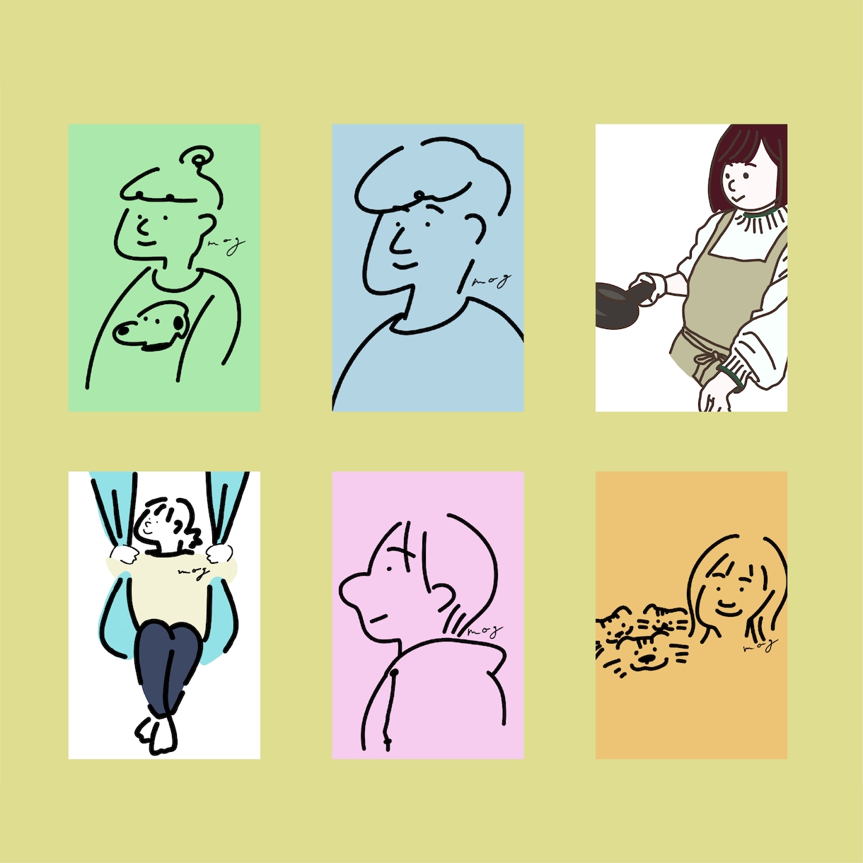 SNS用のシンプルな似顔絵を描きます シンプルなのにあたたかく優しい雰囲気の似顔絵を描きます。 イメージ1
