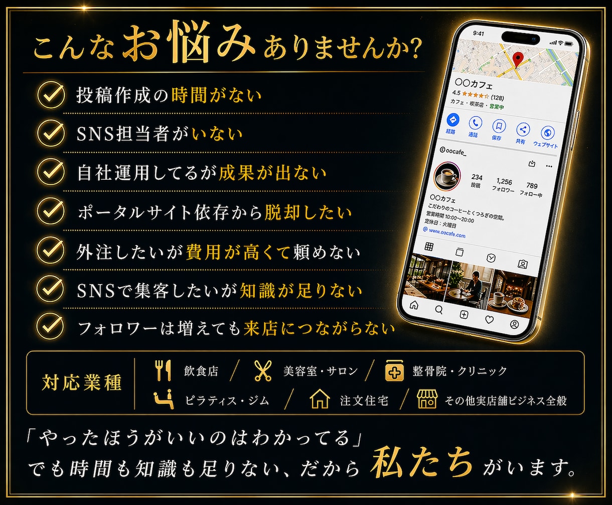 飲食・美容など実店舗向け｜店舗集客代行します 集客ができないの悩みを月額3万円でプロチームが解決します。 イメージ2