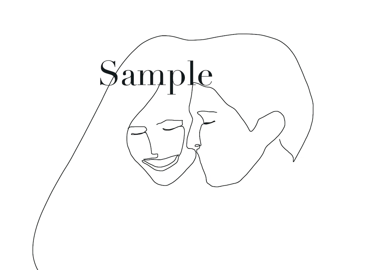 あなたのラインアート/線画描きます パートナーとの写真をラインアート/線画でおしゃれに イメージ4