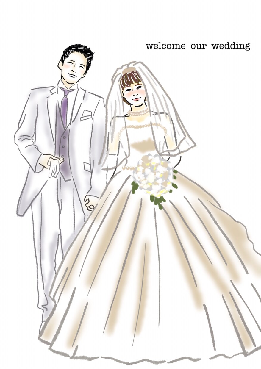 ウエディングイラスト・カップルイラスト描きます おしゃれ風なテイストで描きます イメージ2