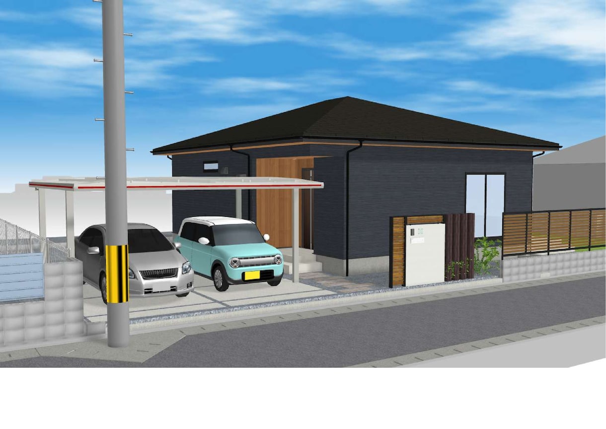 建物パースデータを代行で作成致します 新築住宅や賃貸アパートなどの建物パースをお作り致します。 イメージ4