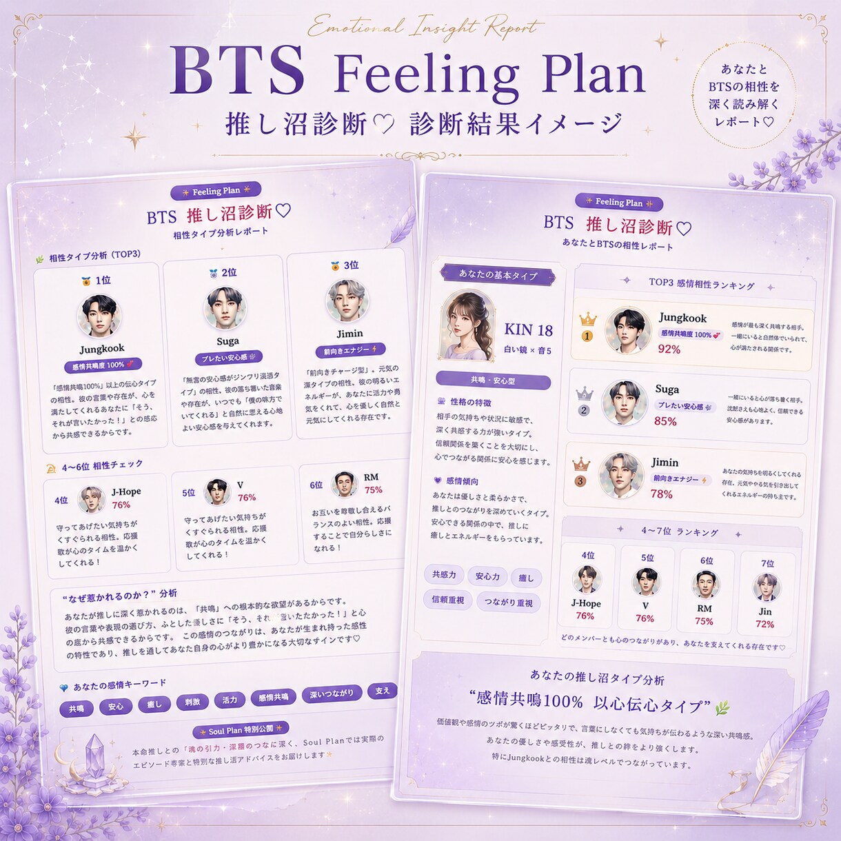 BTS推し沼を深く読み解きます Feeling Plan｜感情タイプ分析付き♡ イメージ2