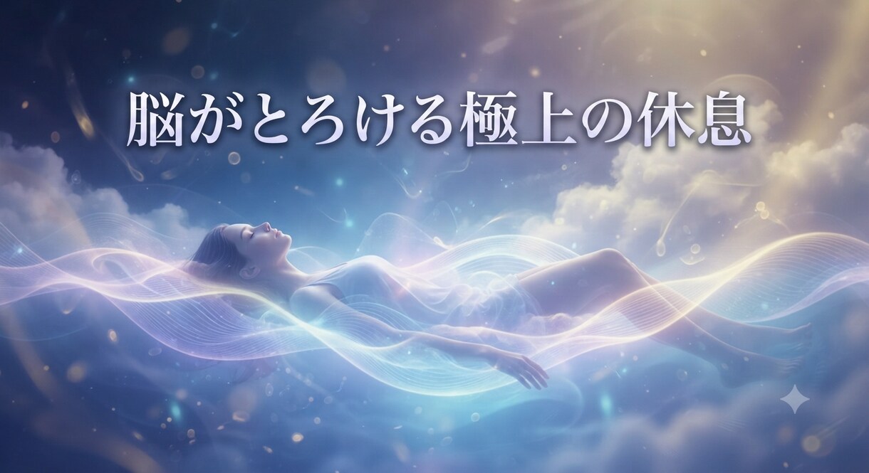 脳がとろける極上ディープリラクゼーションに導きます 思考のスイッチをオフにし、極上の軽さを体験してみませんか イメージ1