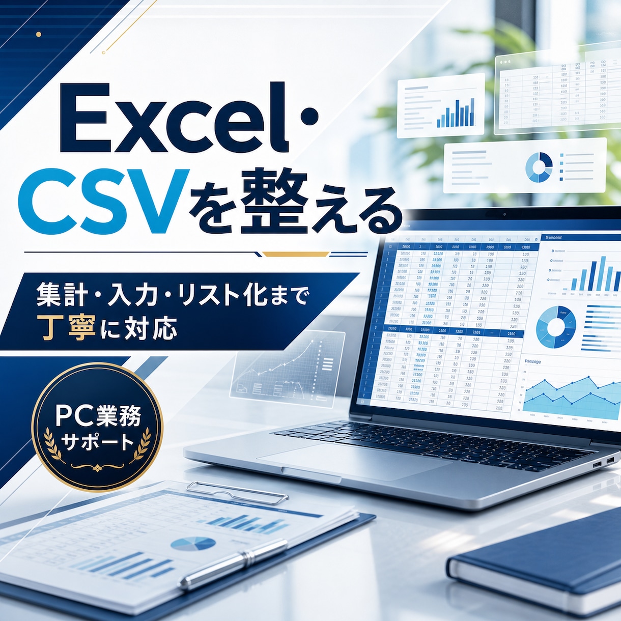 Excel・CSVの集計や面倒作業を整理します 現状確認から改善案・使える納品まで小さく対応します イメージ1