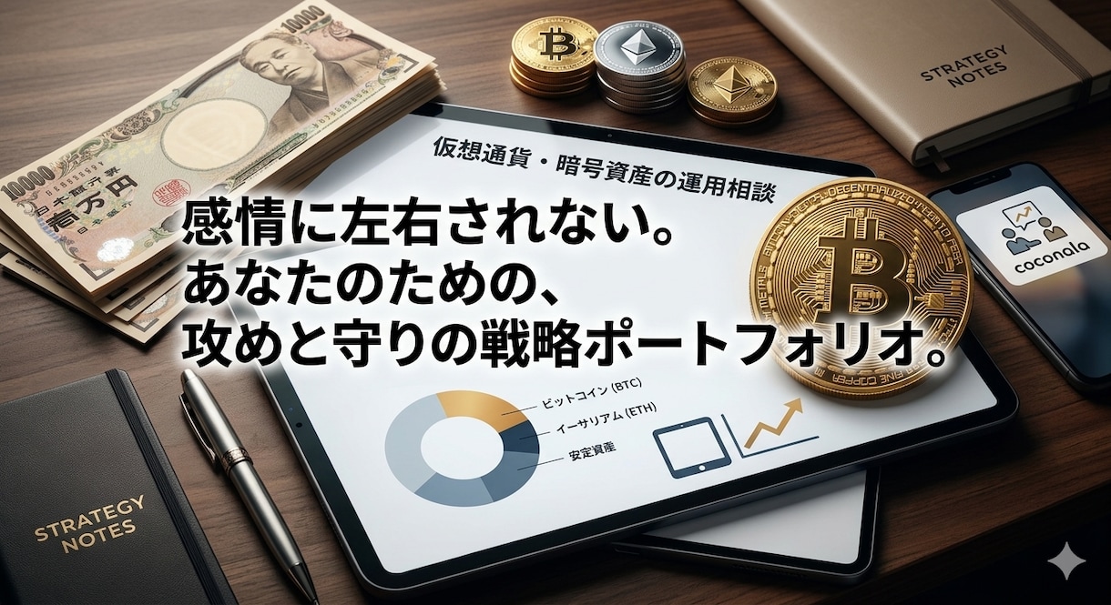 仮想通貨のPF構築と運用戦略をアドバイスします BTCや注目銘柄の分析に基づきあなたに最適な運用を提案します イメージ1