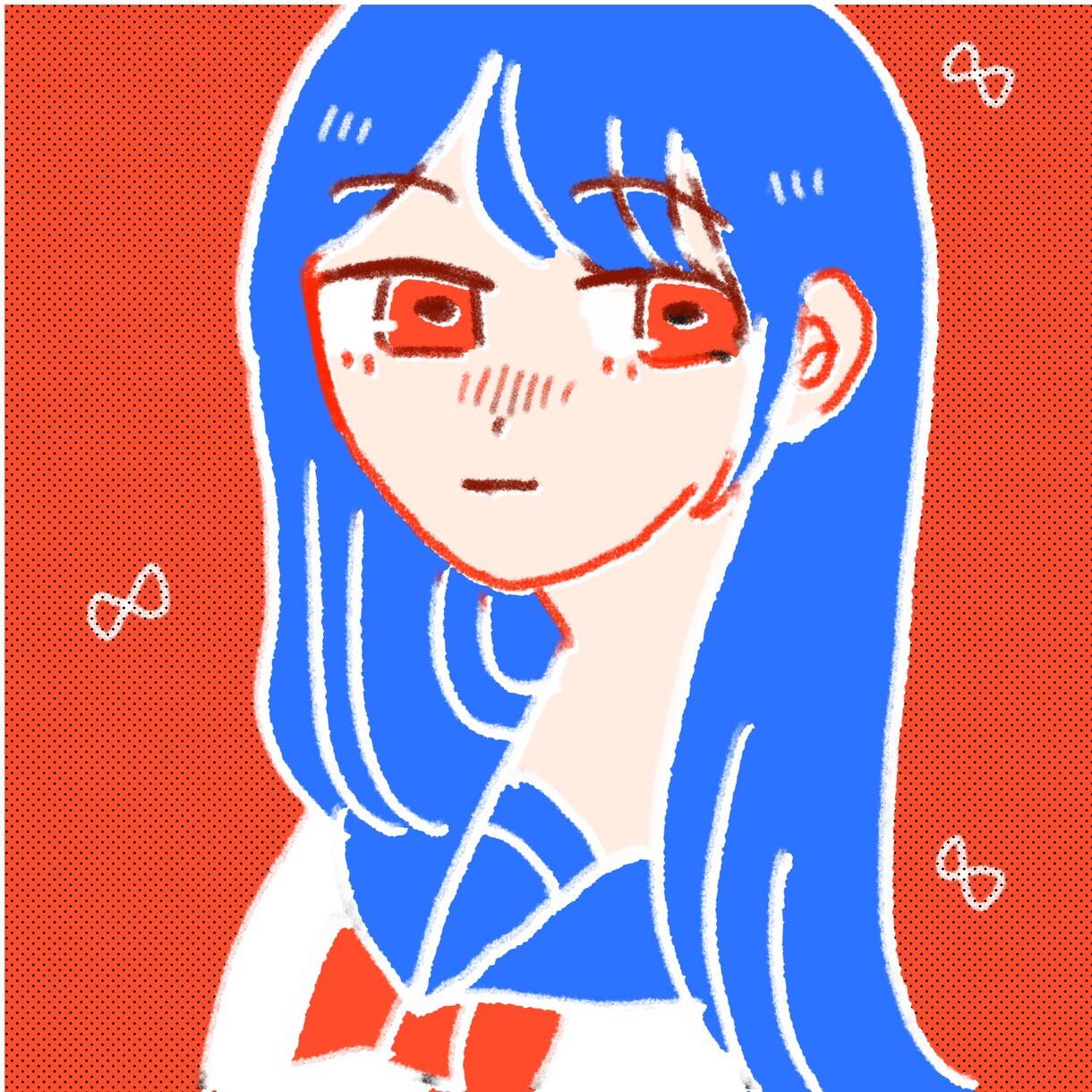 ほんわかタッチの女の子のアイコンを描きます snsなどで使えるアイコン作成します！ イメージ2