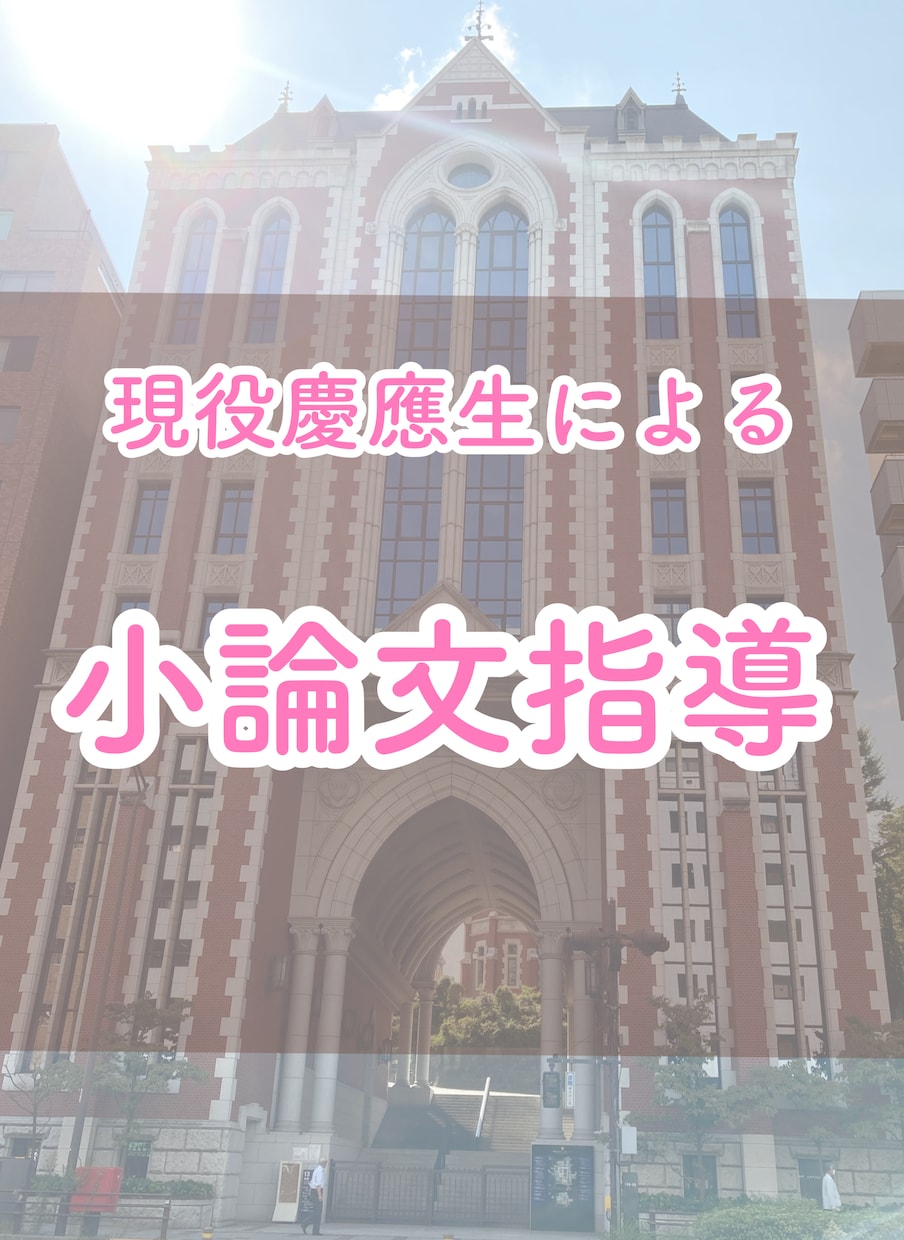 現役慶應生が小論文や提出書類を添削します 現役慶應生による至高の小論文指導 イメージ1