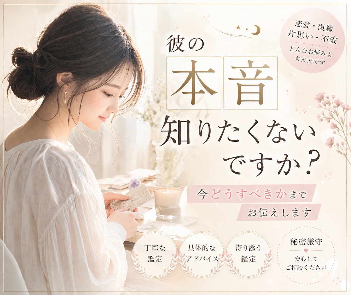 彼の本音と今後＋どう動くべきか具体的にお伝えします 復縁・片思い・LINEの悩み｜行動アドバイス付き✅ イメージ1