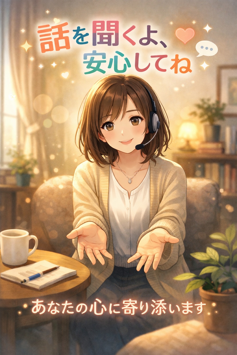 人間関係の悩み聞きます 「もう一人で抱えなくていい」「我慢しすぎていませんか」 イメージ1