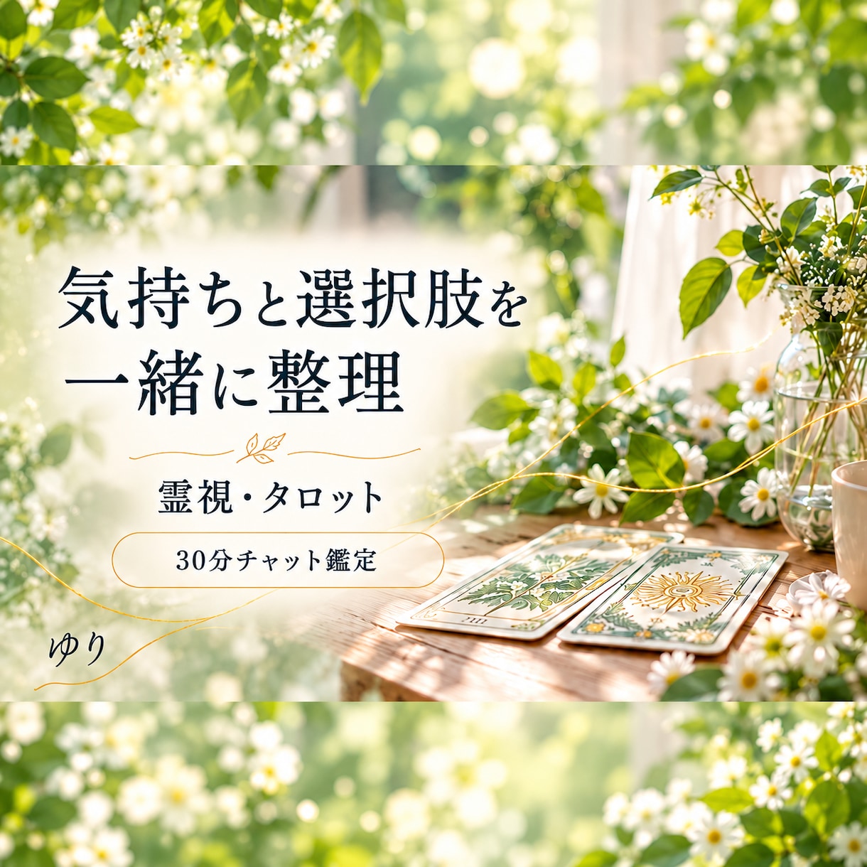 霊視とタロットで気持ちと選択肢を整理します 仕事・人間関係・生き方の迷いに｜30分の対話 イメージ1