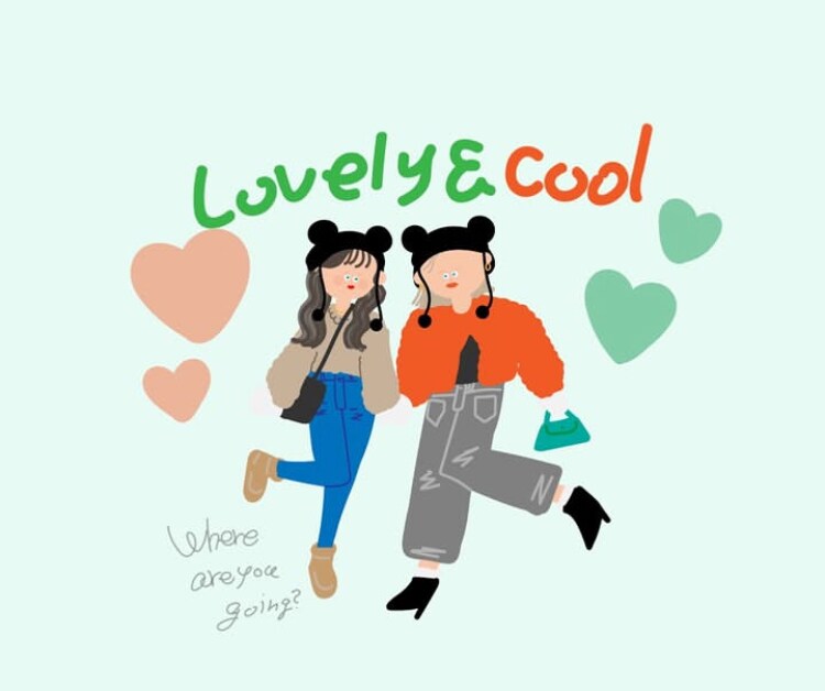 海外風タッチ♡で可愛いイラスト描きます SNS用アイコンや一枚ものイラストならお任せください！ イメージ1