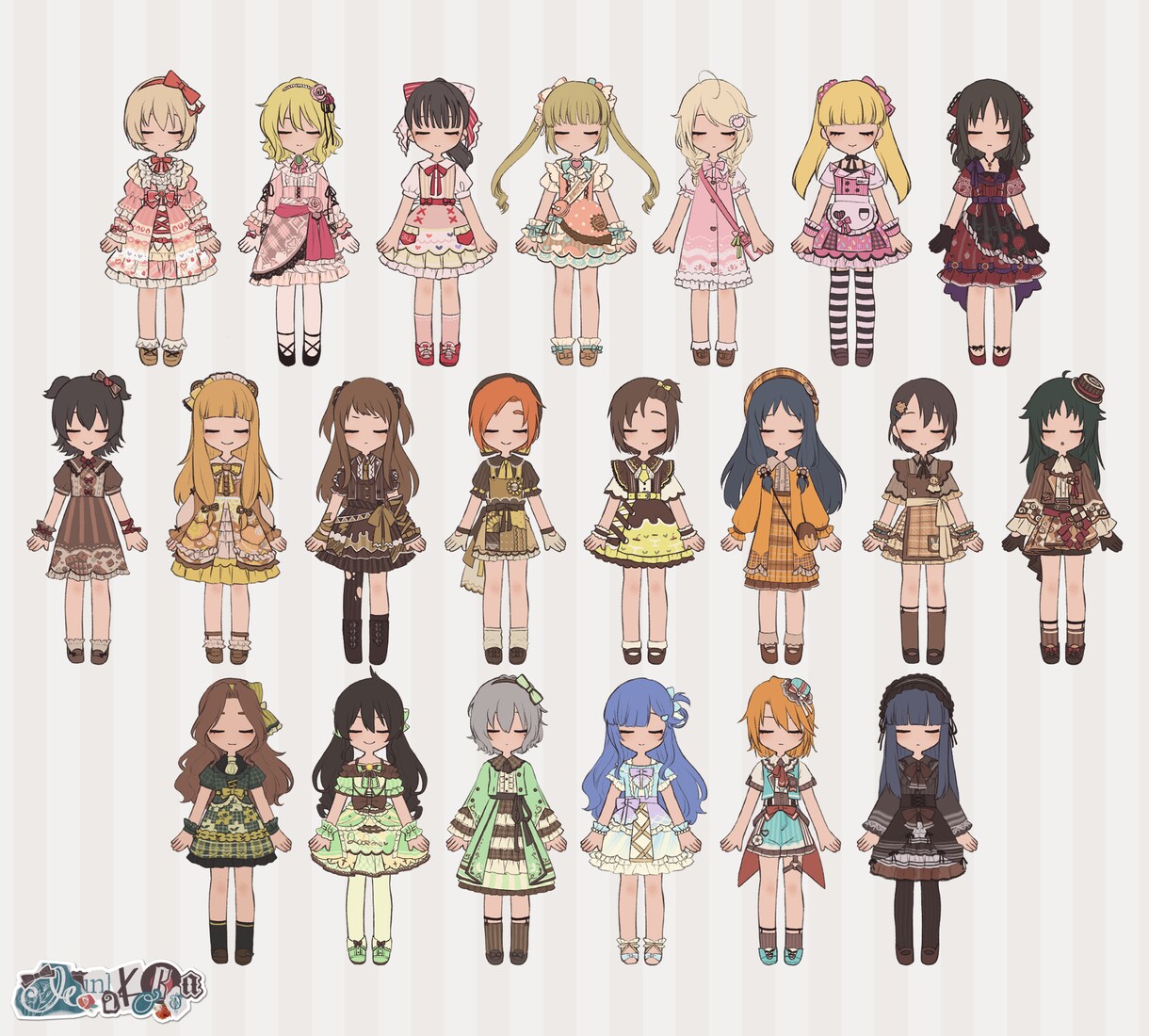 カジュアルポップなロリィタ衣装のデザインします TRPGやVtuberなどイラスト向けの衣装デザイン イメージ2
