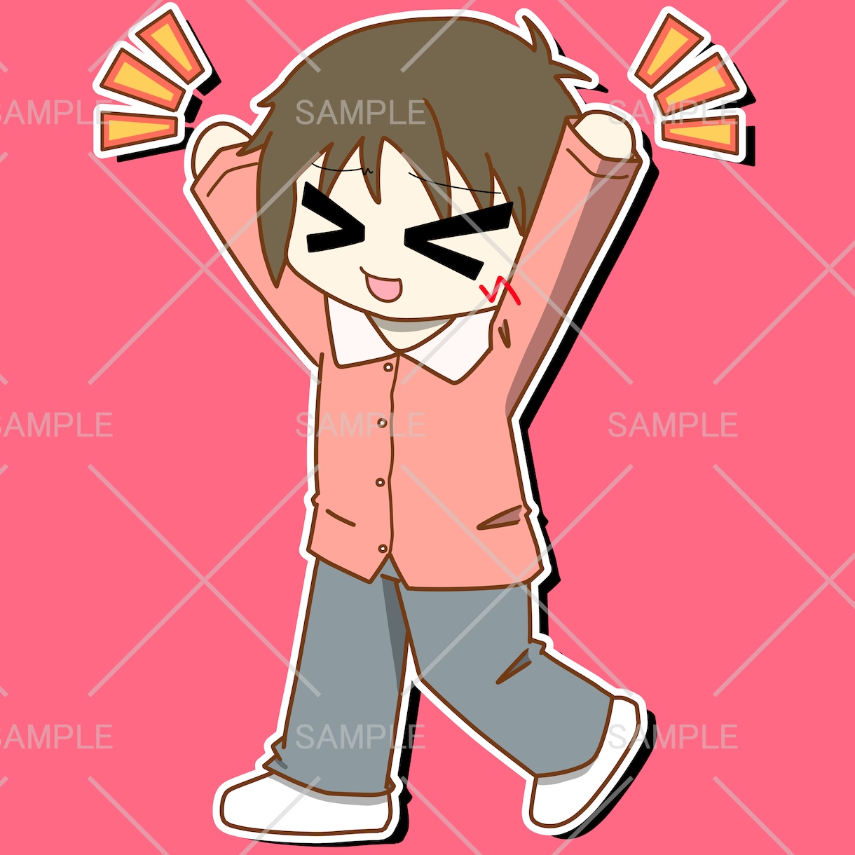 SNS用のアイコン作ります 【ゆるくてくっきりしたSDキャラをお求めの方へ】 イメージ3