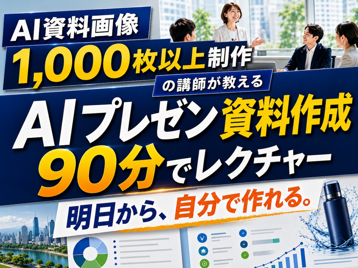 90分でAIプレゼン資料の作り方をレクチャーします 明日から仕事で使えるAI資料をレクチャー イメージ1
