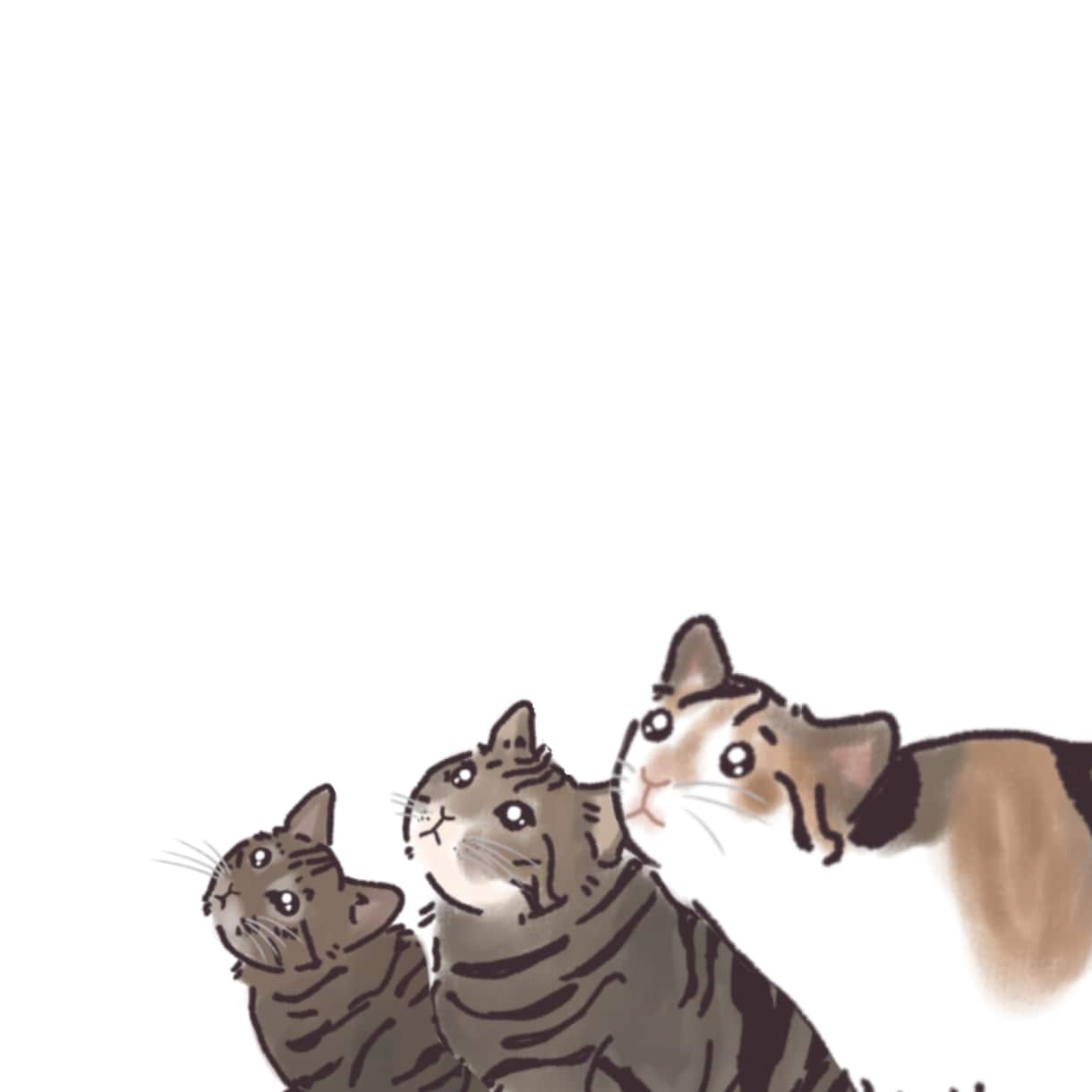 ゆるかわほっこりかわいいペットのイラスト描きます バラバラの写真からぎゅっと集まった1枚のイラストに。 イメージ3
