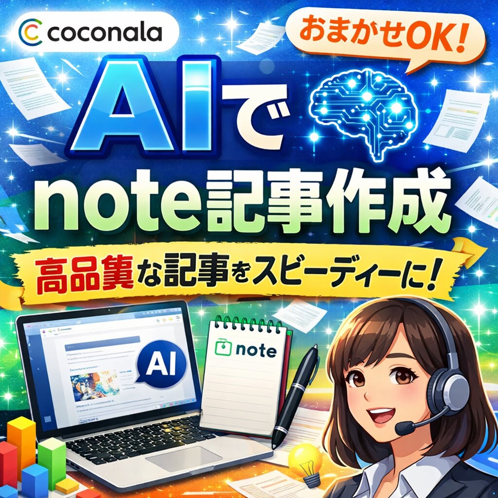 AIを活用してnote記事を作成します テーマを伝えるだけ！読まれるnote記事を速やかに納品します イメージ1