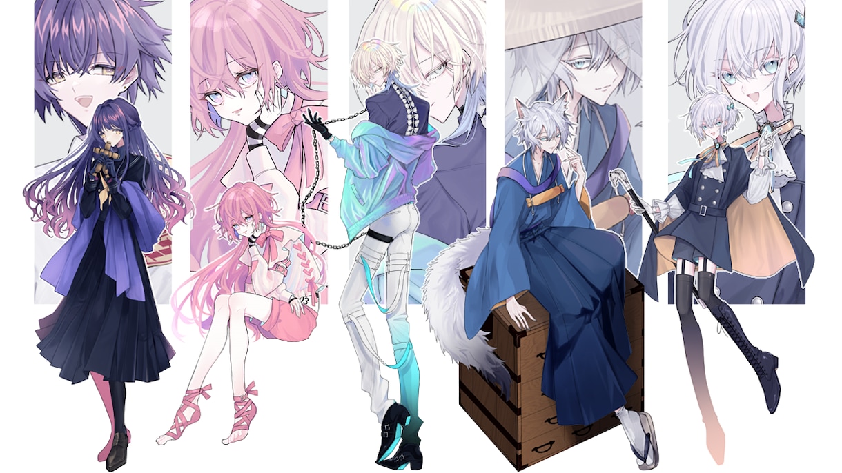 綺麗めのキャラクターデザイン、立ち絵承ります TRPG、ゲーム、Vtuberデビュー等を検討中の方に イメージ2