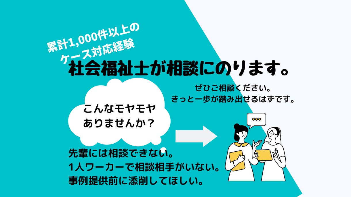 社会福祉士があなたの悩みをサポートします アウトプットや言語化をすることが明日の一歩につながります。 イメージ1