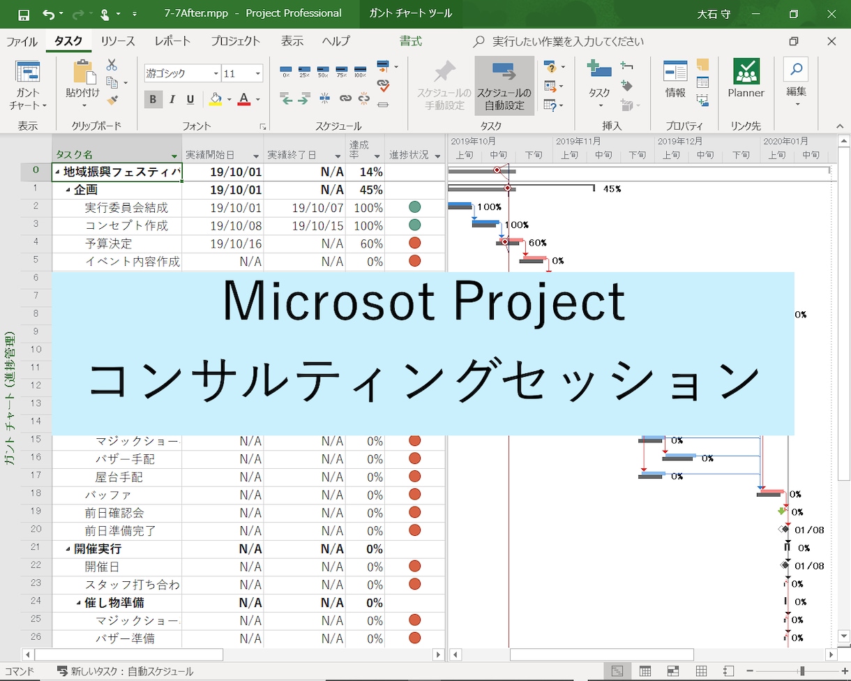 MS Projectのコンサルティングを提供します MS Projectの使いこなしでお悩みの方に | ココナラ