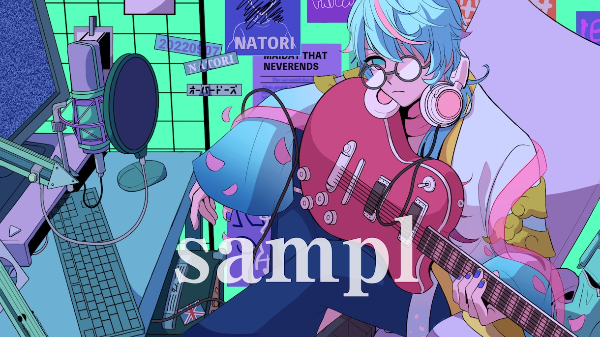 歌ってみた動画のイラストを制作します サムネイルイラストやmv用の差分イラスト制作 イメージ7