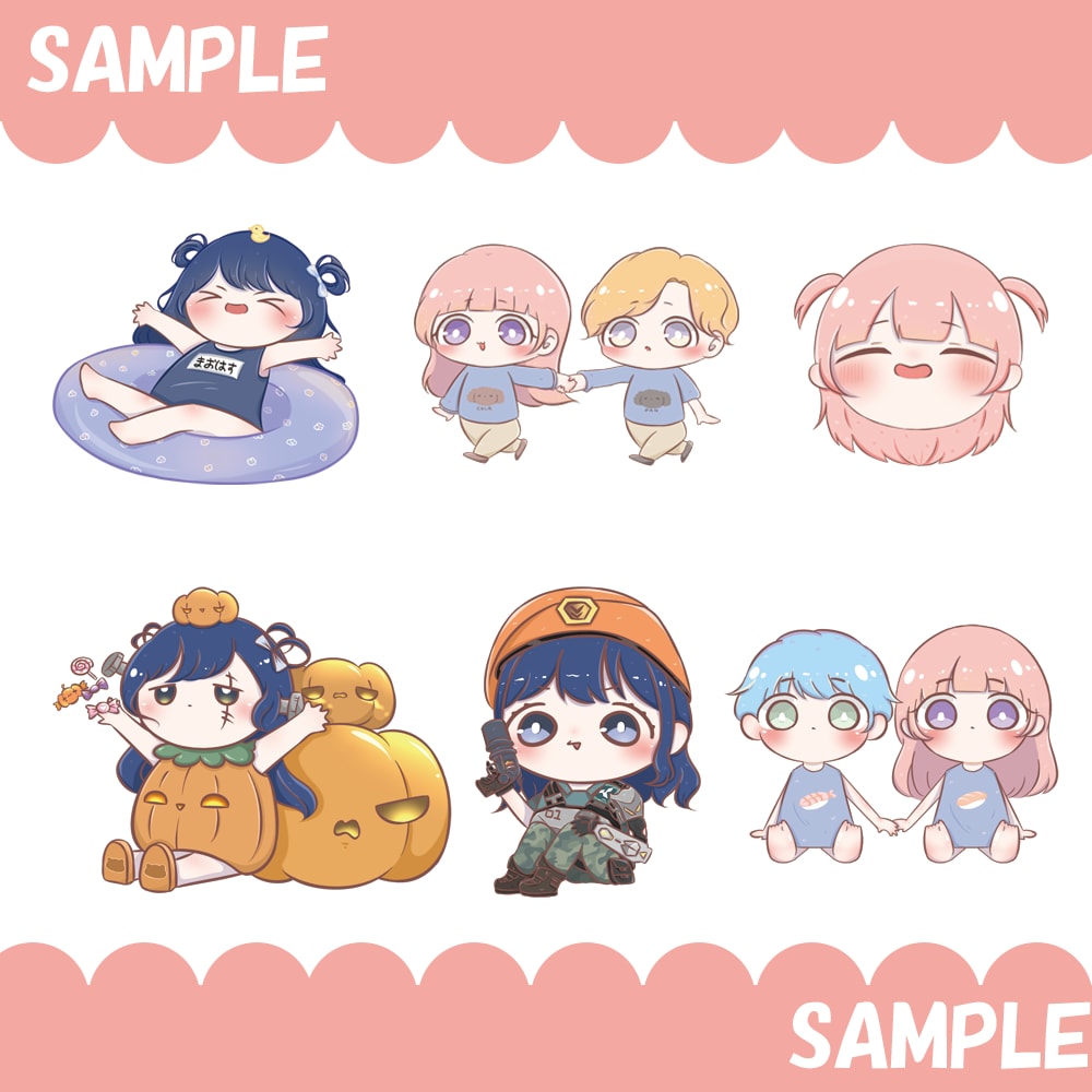 可愛いミニキャラ描きます アイコン、配信用イラストなど是非ご気軽に相談してください♪ イメージ3