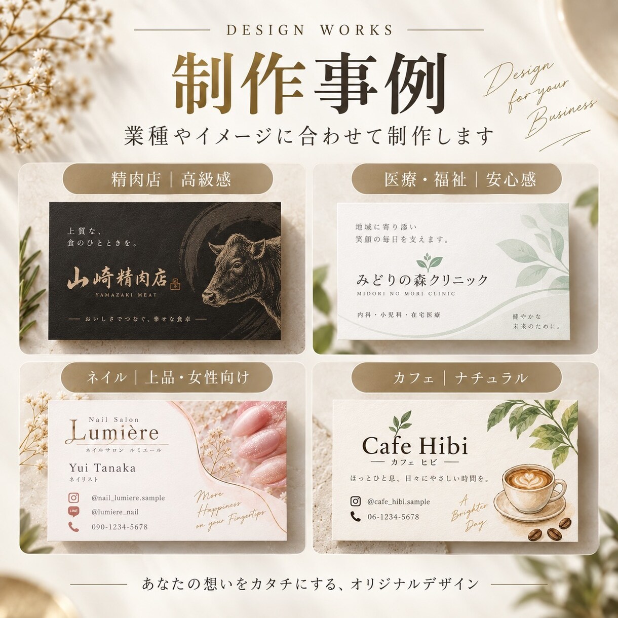想いが伝わる名刺・ショップカードを制作します 個人事業主・店舗向け｜想いと魅力が伝わる一枚をご提案 イメージ5