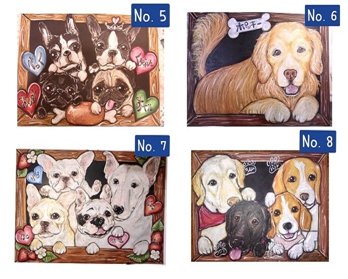 ペット似顔絵師★A3サイズの似顔絵描きます ペット専門似顔絵師がチョークアートで似顔絵描きます イメージ5