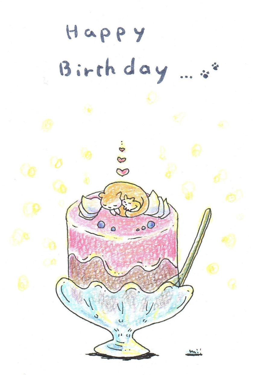 世界に一枚しかないグリーティングカード描きます かわいい手描きグリーティングカードをプレゼントしませんか？ イメージ2