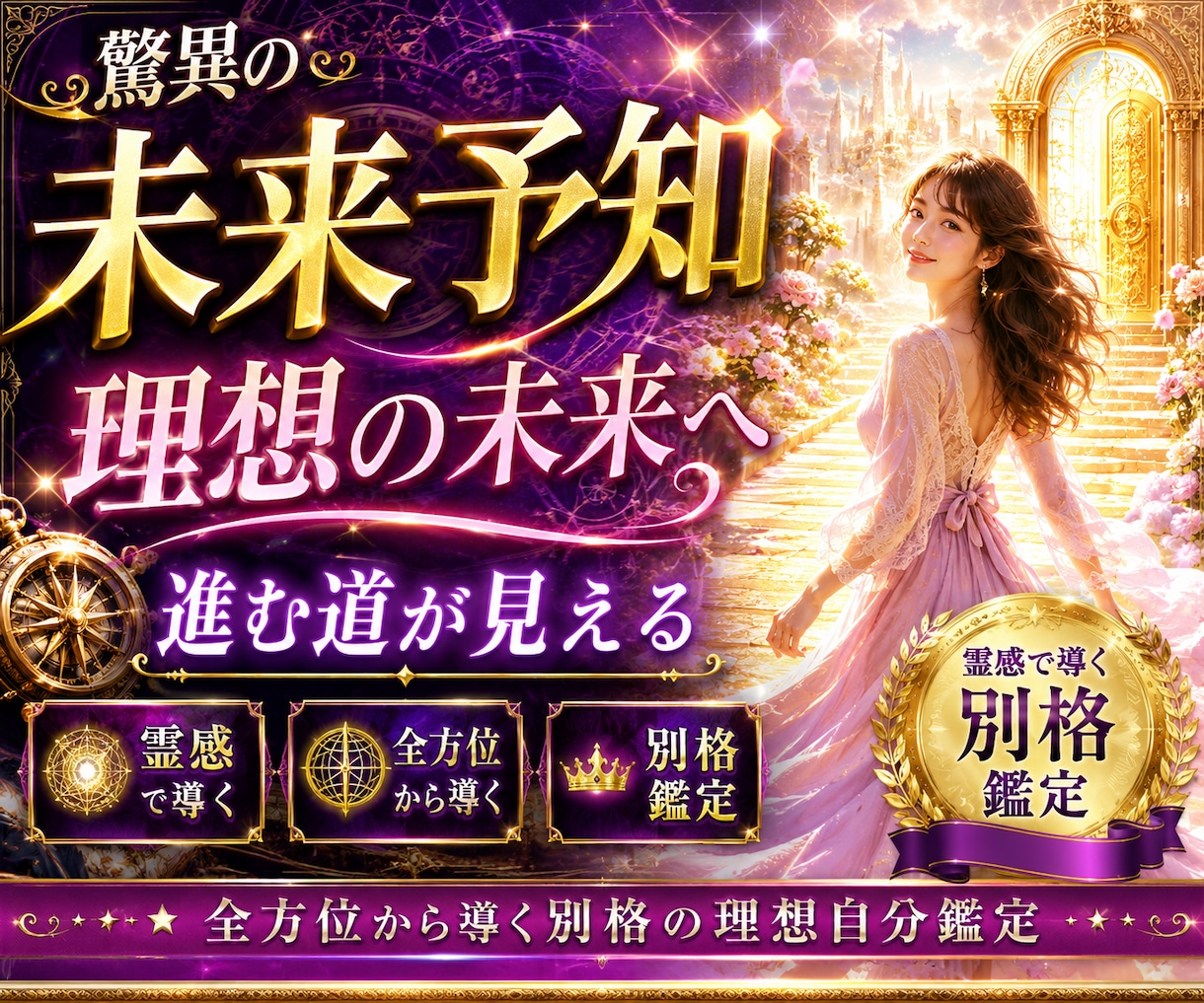 理想の未来へ✨️自然に導く未来実現をお届けします 驚異の未来予知✨️全方位から導く別格の理想自分鑑定✨️ イメージ1