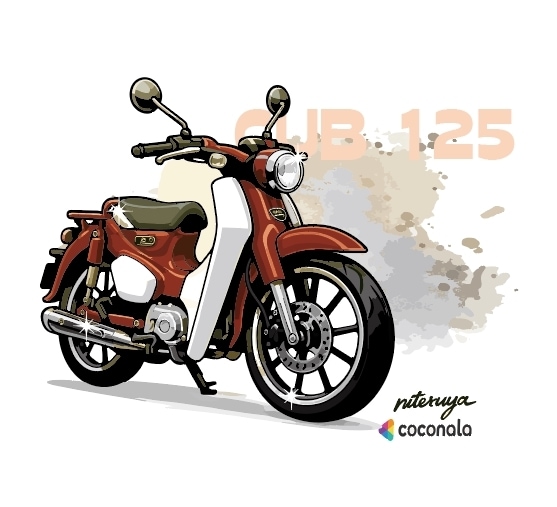 バイクイラスト(デフォルメ調)短納期で作成致します どんなバイクでも対応。プレゼントにも★ イメージ5
