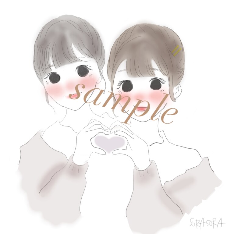 ほんわか私流イラスト描きます ふわふわガールズイラスト得意です イメージ2