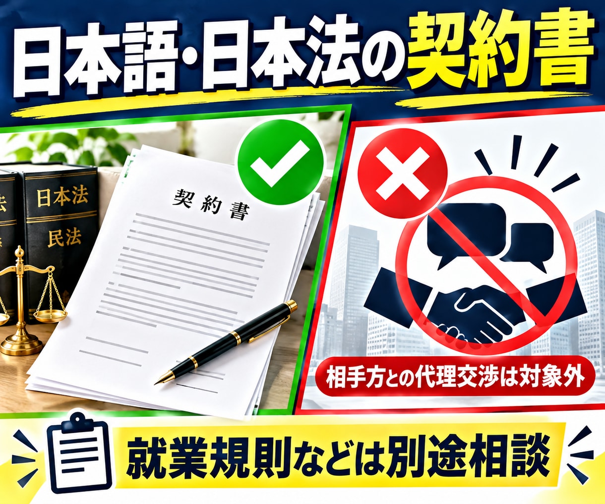 行政書士兼社労士が実務直結の契約書を作成します 作成実績数千件。1か月修正無制限。原案は通常3営業日 イメージ7