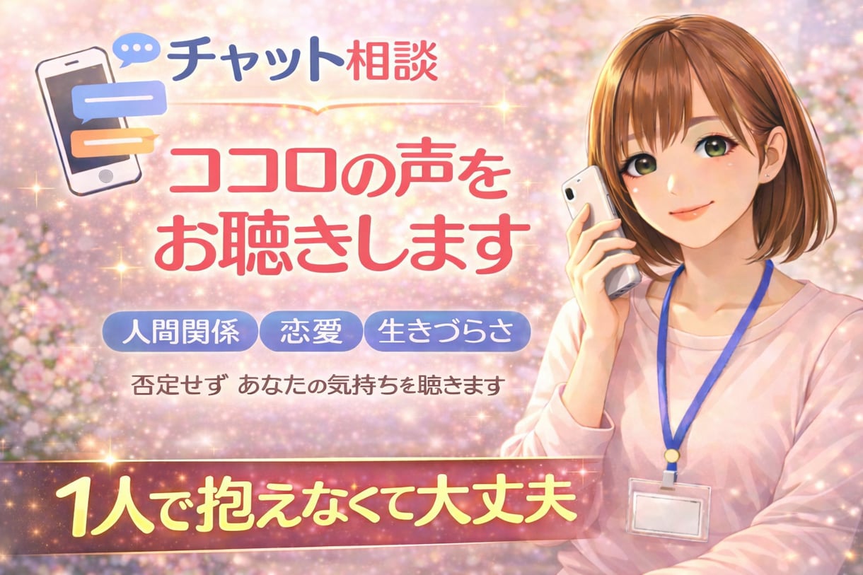 看護師×心理カウンセラーが貴方の悩みに寄り添います HSP・恋愛・人間関係の悩みを否定せず優しくお聴きします イメージ1