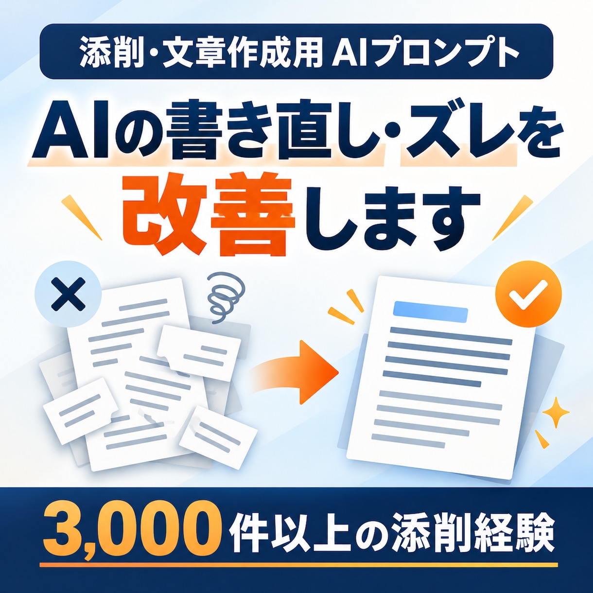 文章添削・作成用のAIプロンプトを改善・作成します AIの書き直し・ズレを改善｜添削3,000件以上の経験で設計 イメージ1