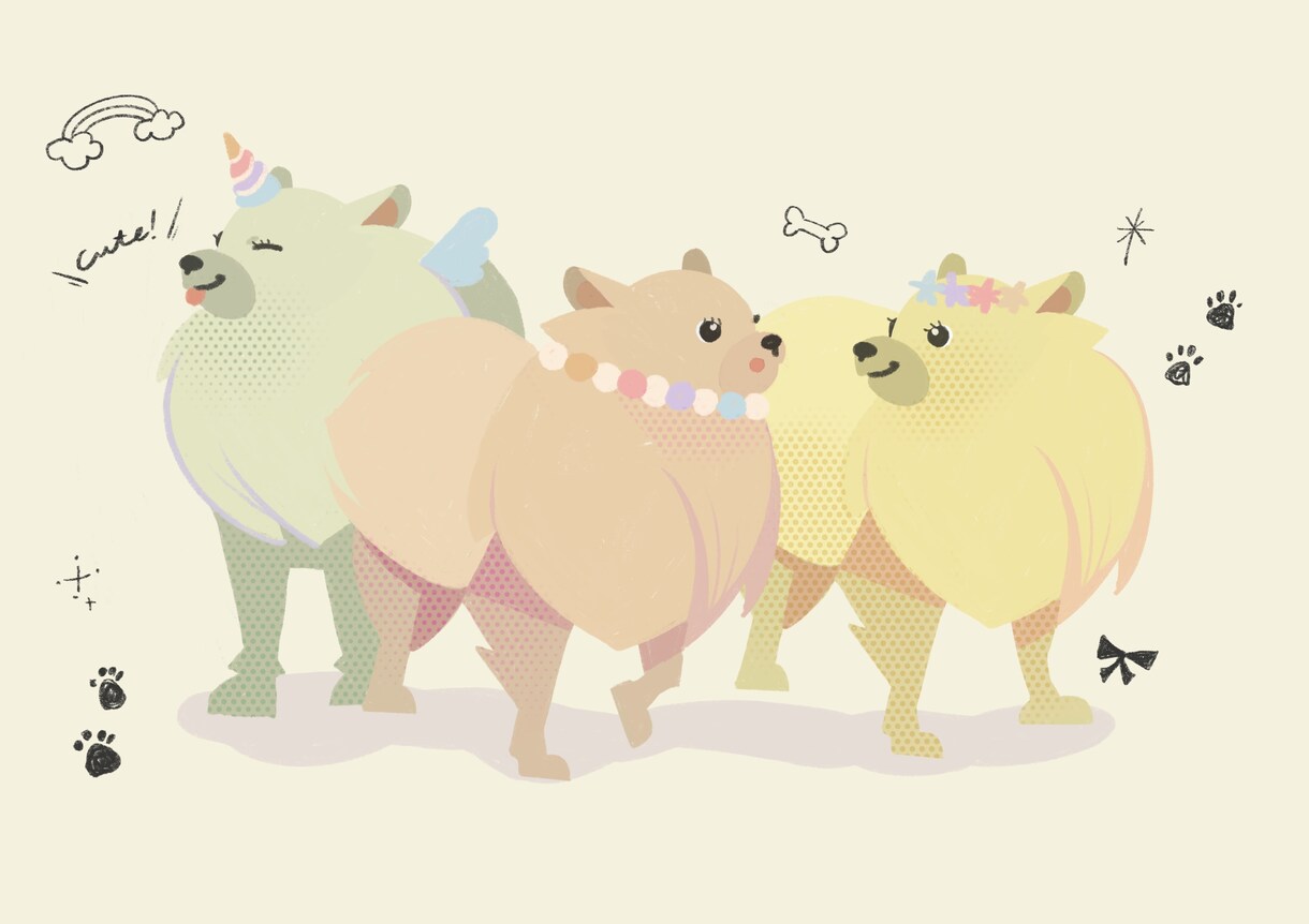 シンプル！可愛い！個性的！なペットイラスト描きます ワンちゃん好きデザイナーがあなたの大切な家族をイラストに！ イメージ8