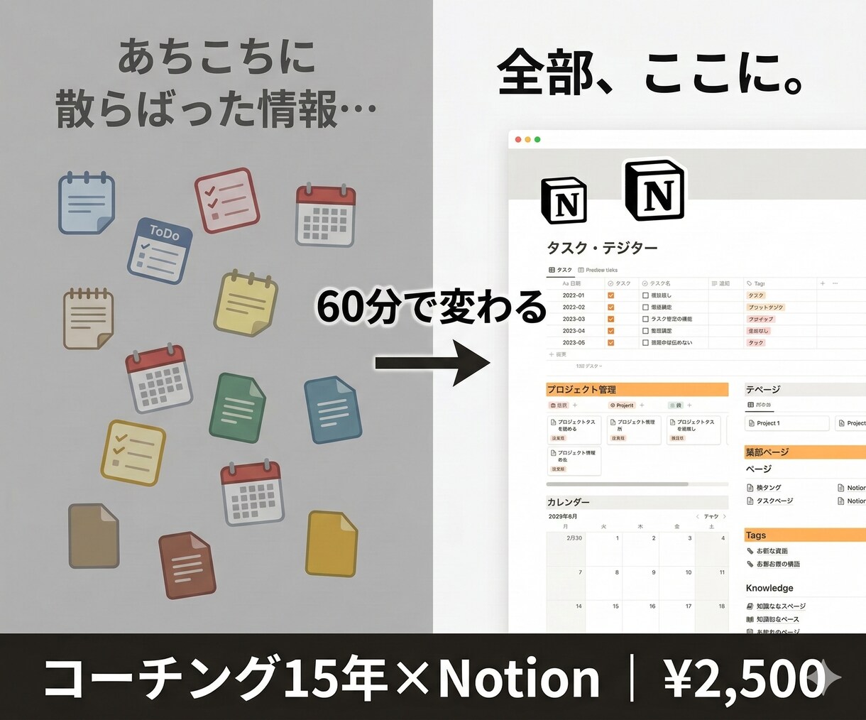 専門用語なし。あなたのNotionを一緒に育てます あきらめたNotionから、あなたの「やりたい」が動き出す。 イメージ3