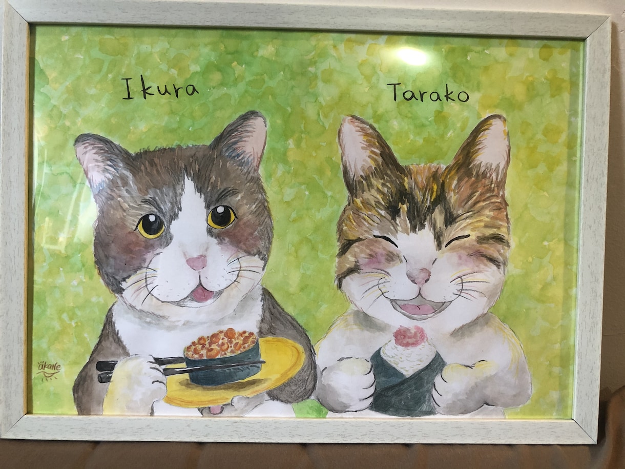 ペットの似顔絵描きます 水彩画の柔らかいタッチで仕上げます イメージ2
