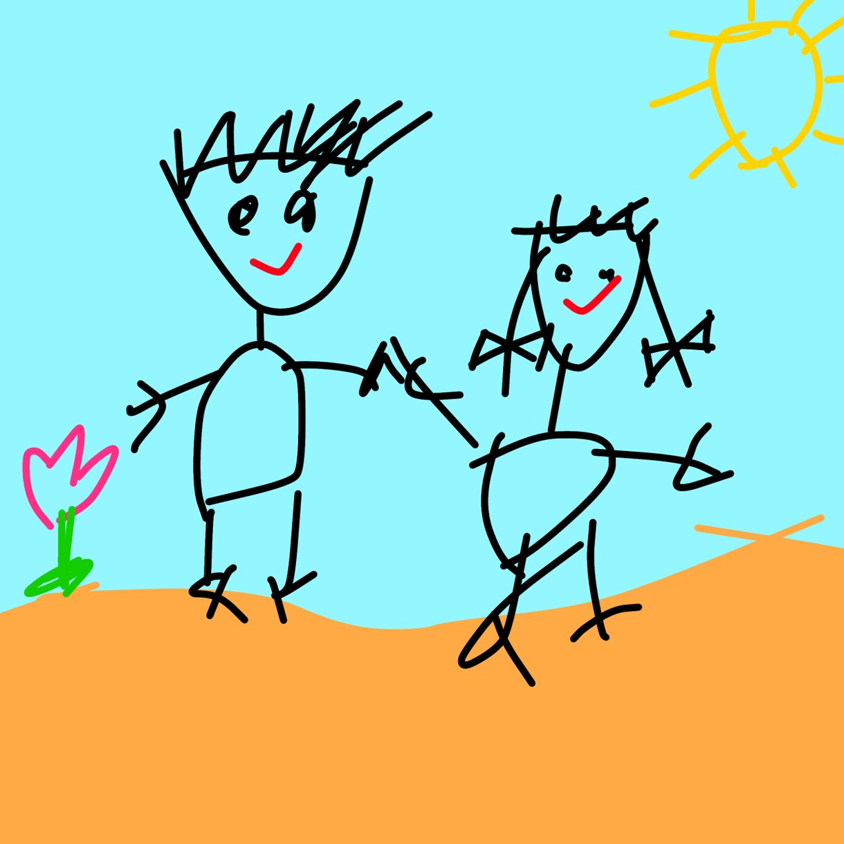 子供風の絵を描かせていただきます コンセプトは｢3歳児の女の子による日常の落書き｣です。 イメージ1
