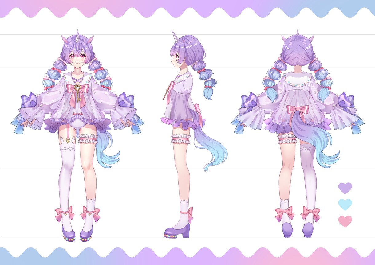 目を惹くキャラクターの立ち絵を制作します Vライバー向けの高クオリティイラスト！ イメージ3