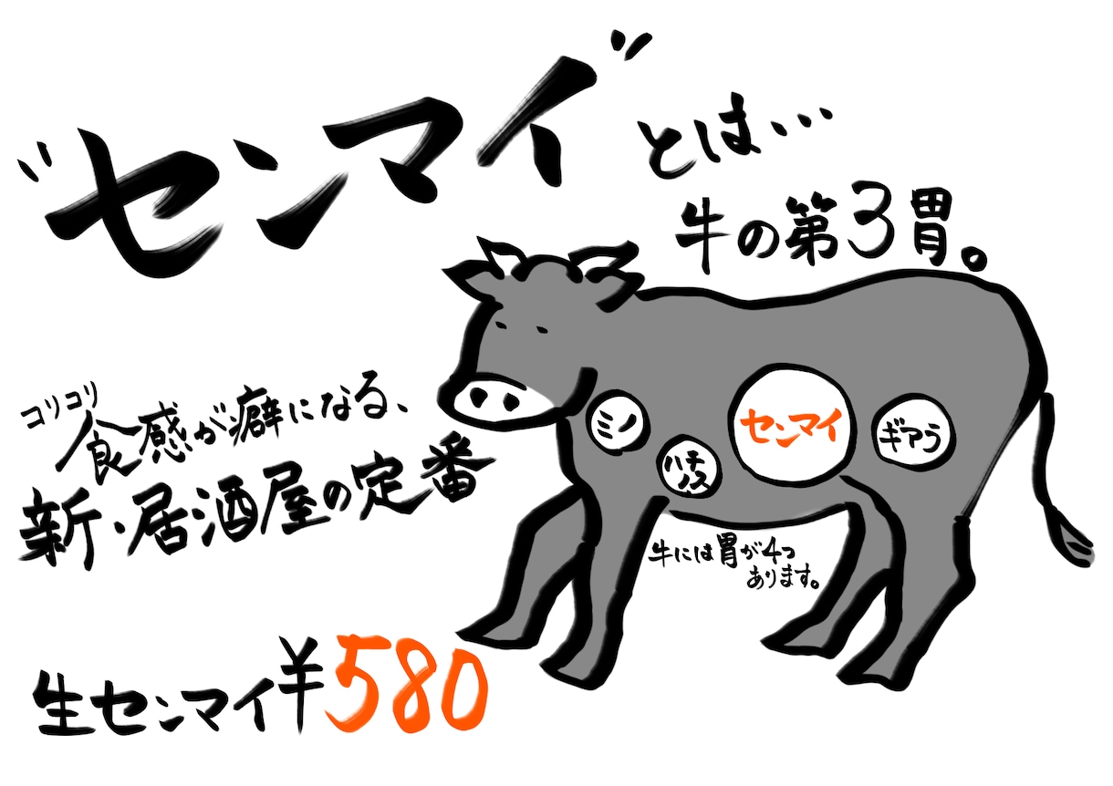 POP・メニュー・赤枠手書きでいろいろつくります 飲食店さま必見！味のある手書きの販促物をつくります イメージ3