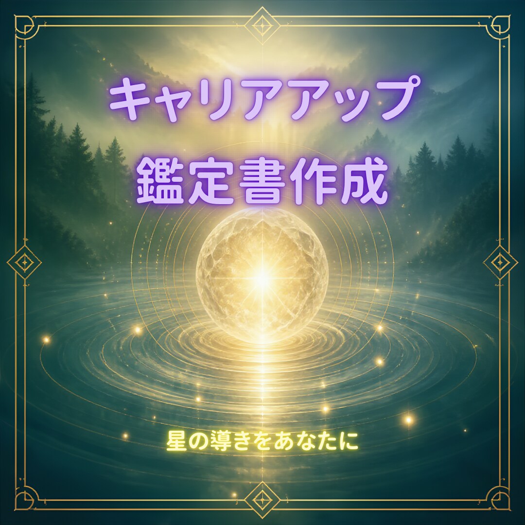 キャリアに迷うあなたへ星が導く鑑定書をお届けします 九星気学x四柱推命x算命学であなたの明るいキャリアを支援 イメージ1