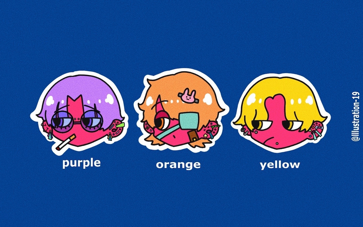 エモい！ポップでカートゥーン風の絵を描きます SNSのアイコンやヘッダーに！気軽にご相談ください！ イメージ3