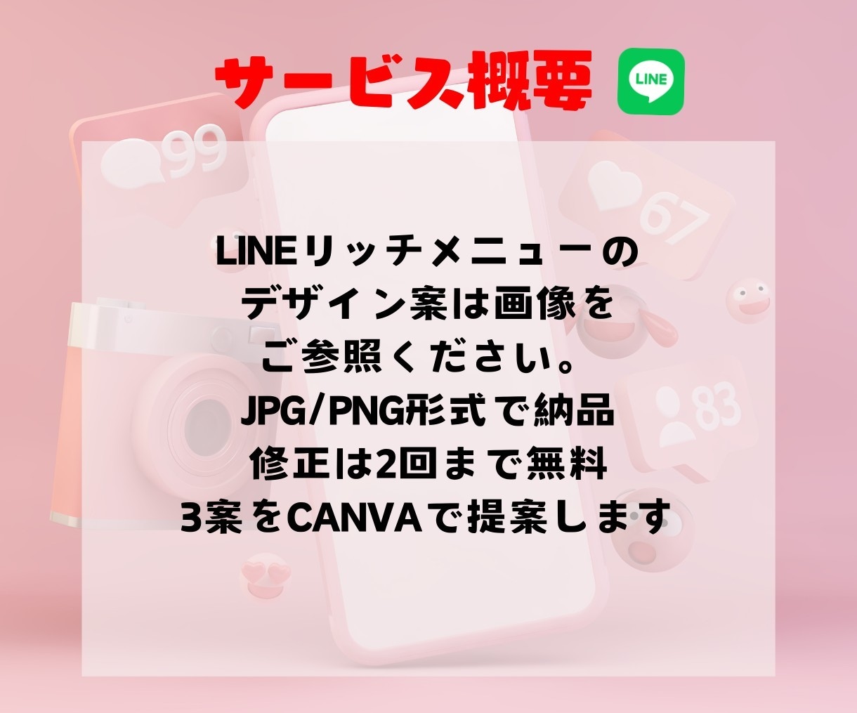 リッチメニュー作成します リッチメニューであなたのアカウントをもっと魅力的に！ イメージ4