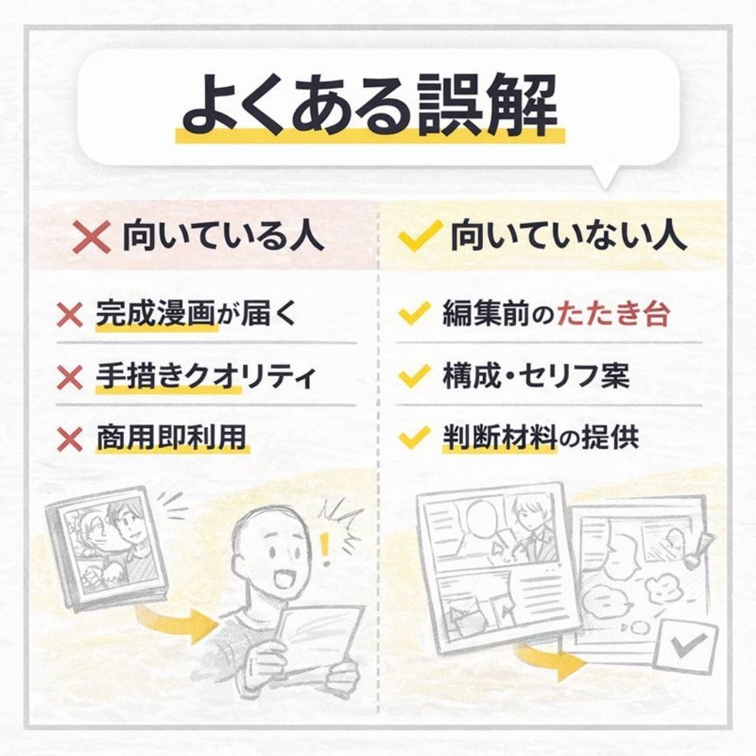 完成品ではないAI漫画たたき台制作します 編集・加工前提。企画や構成を考えるための素材提供 イメージ4